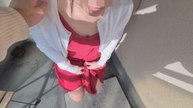 FC2-PPV-1619923 – 1800pt → 900pt [Gonzo] Pies on the veranda without worrying about the construction in the blue sky to a fair-skinned beautiful wife with bristles